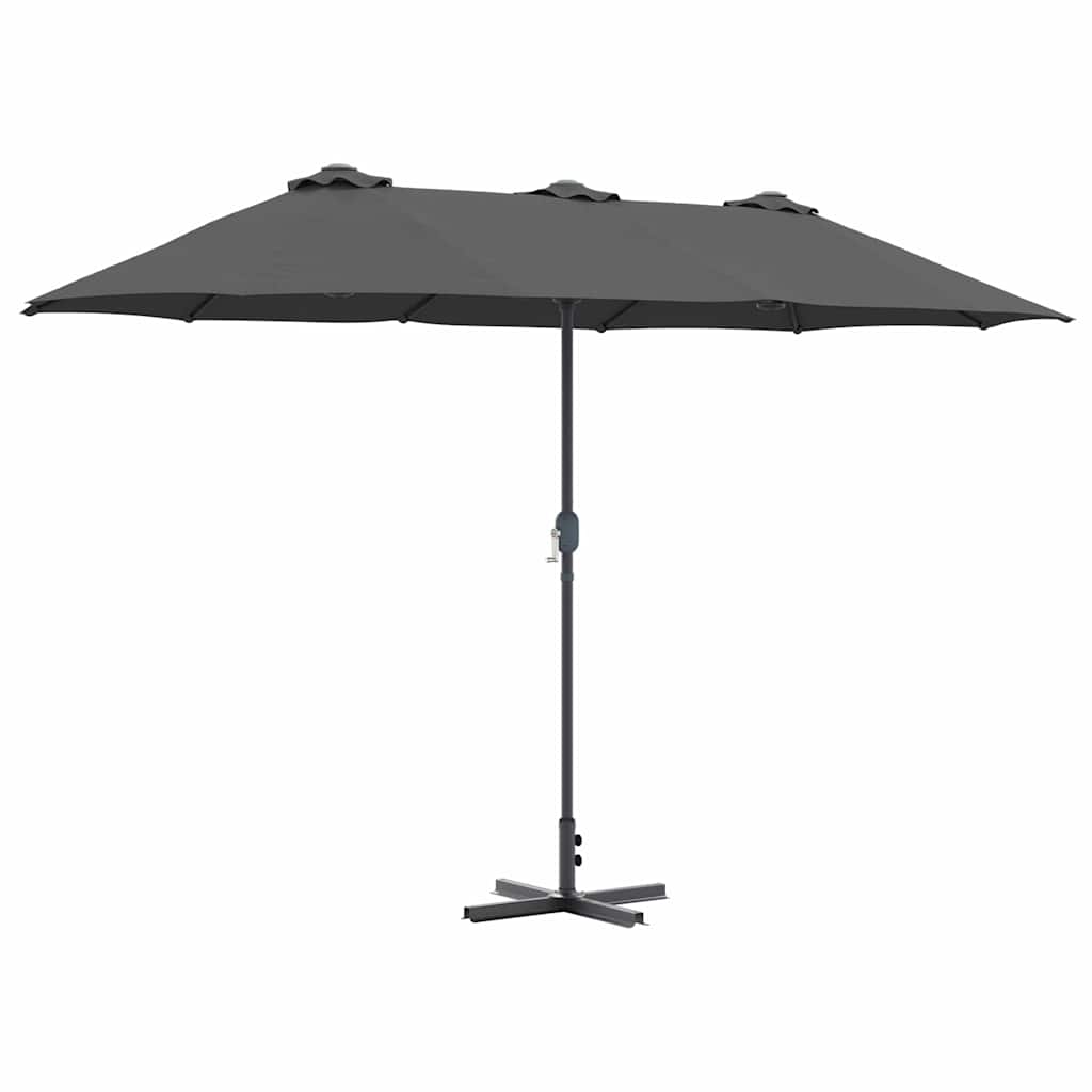 Sombrilla de jardín Antracita 370 x 197 x 239 cm