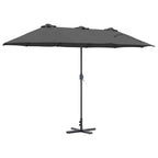 Sombrilla de jardín Antracita 370 x 197 x 239 cm