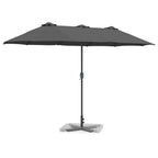 Sombrilla de jardín Antracita 370 x 197 x 239 cm