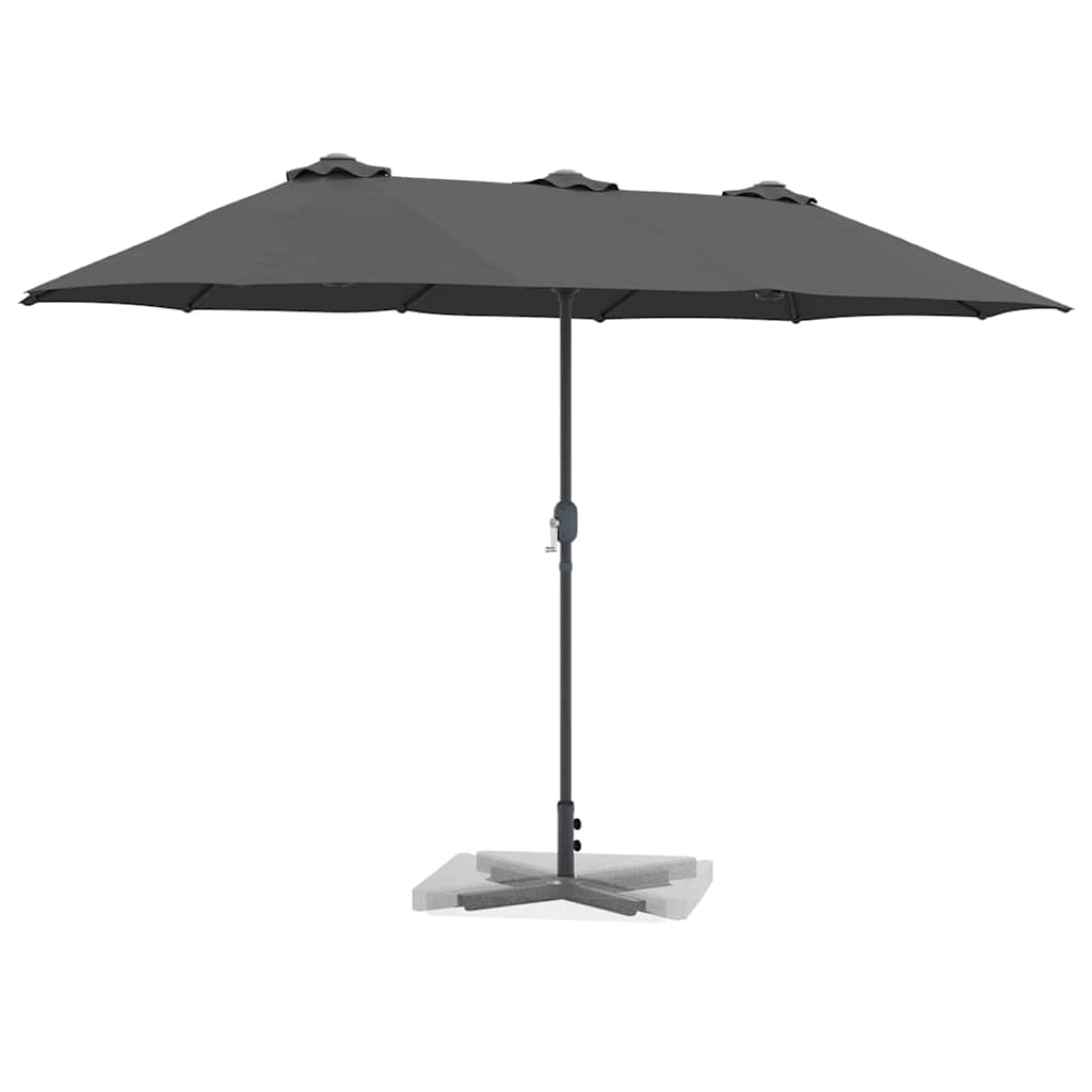 Sombrilla de jardín Antracita 370 x 197 x 239 cm
