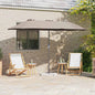 Chapéu de Sol de Jardim Antracite 370 x 197 x 239 cm