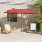 Chapéu de Sol de Jardim Antracite 370 x 197 x 239 cm