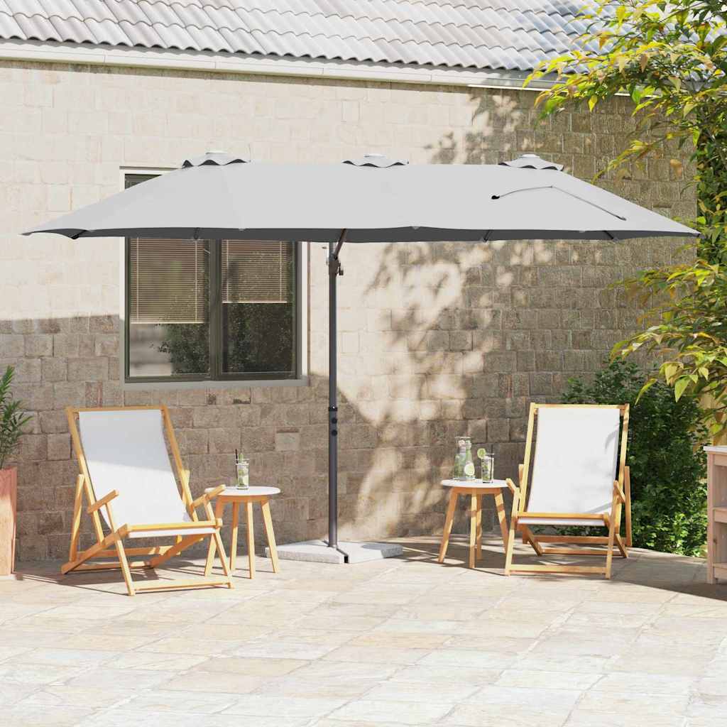 Anthracite Parasol 372 x 198 x 243 cm Polyester and Aluminum