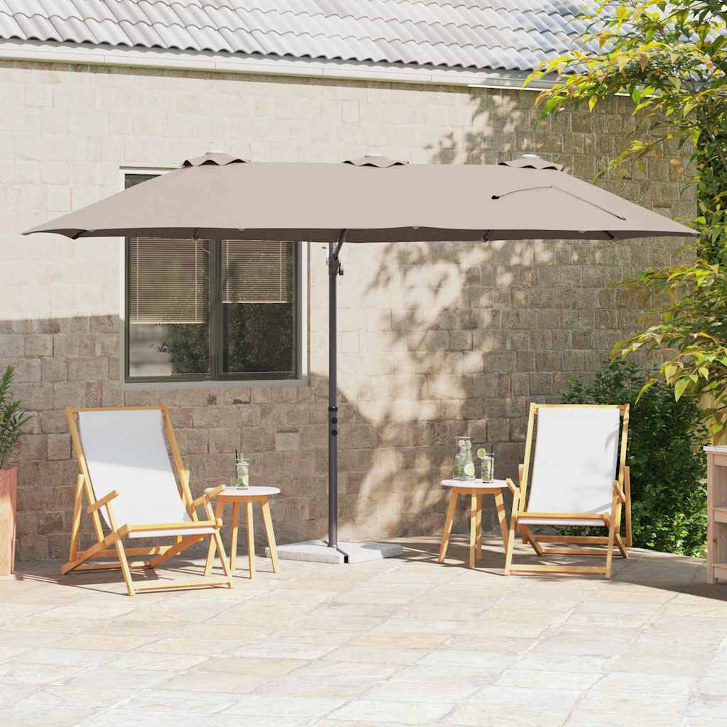 Anthracite Parasol 372 x 198 x 243 cm Polyester and Aluminum