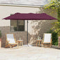 Sombrilla Antracita 372 x 198 x 243 cm Poliéster y Aluminio