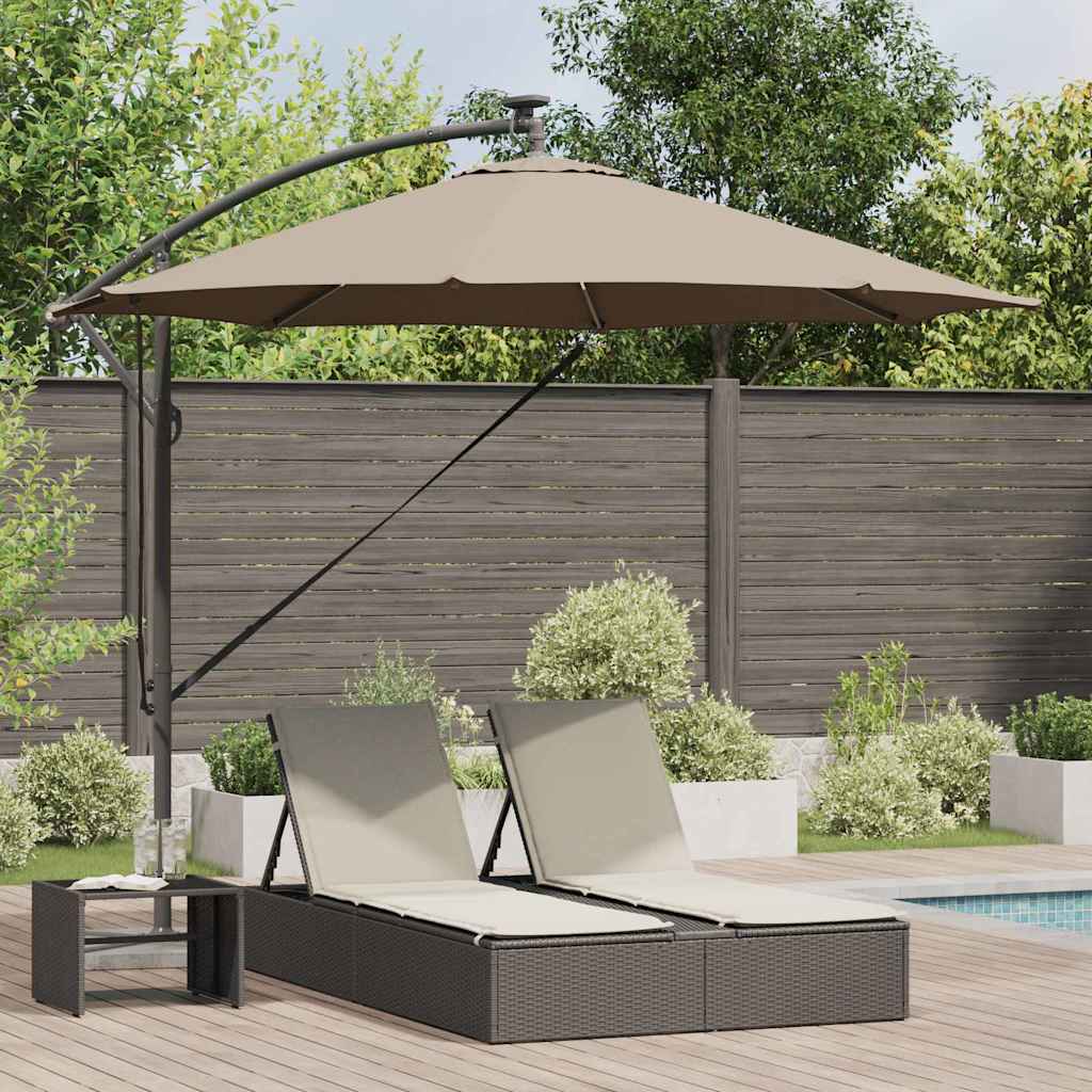 Parasol 294 x 294 x 248 cm Polyester and Aluminum Black