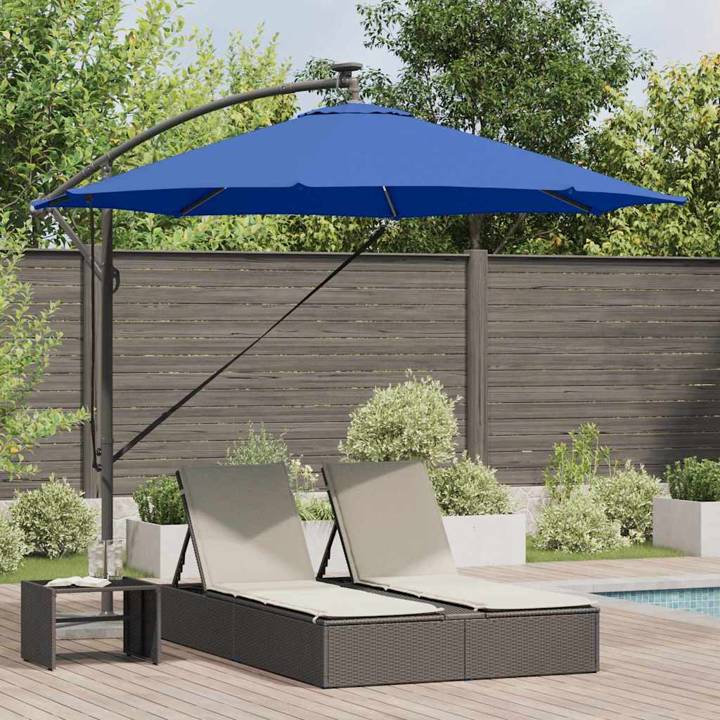 Parasol 294 x 294 x 248 cm Polyester and Aluminum Black