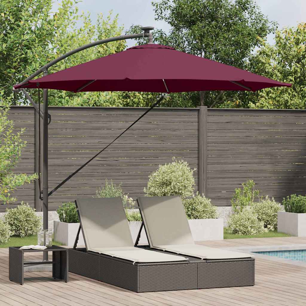 Parasol 294 x 294 x 248 cm Polyester and Aluminum Black