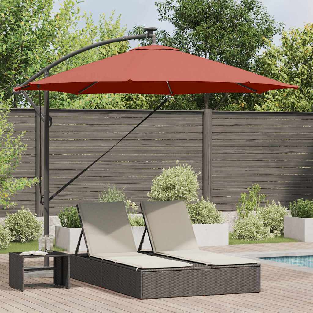 Parasol 294 x 294 x 248 cm Polyester and Aluminum Black