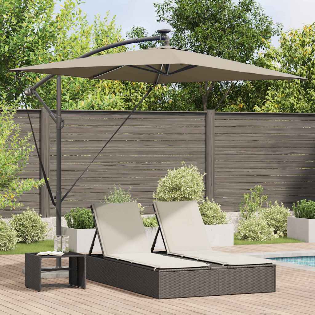 Anthracite Parasol 294 x 200 x 270 cm Polyester and Aluminum