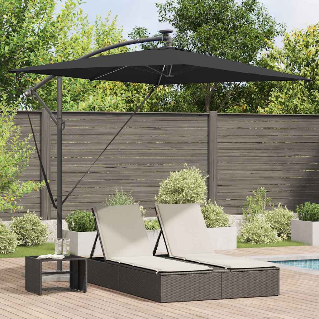 Anthracite Parasol 294 x 200 x 270 cm Polyester and Aluminum