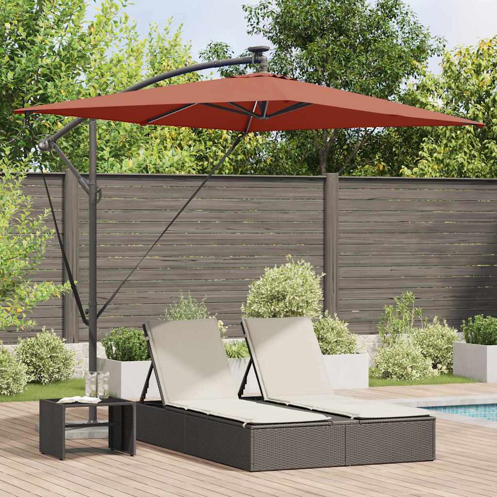Anthracite Parasol 294 x 200 x 270 cm Polyester and Aluminum