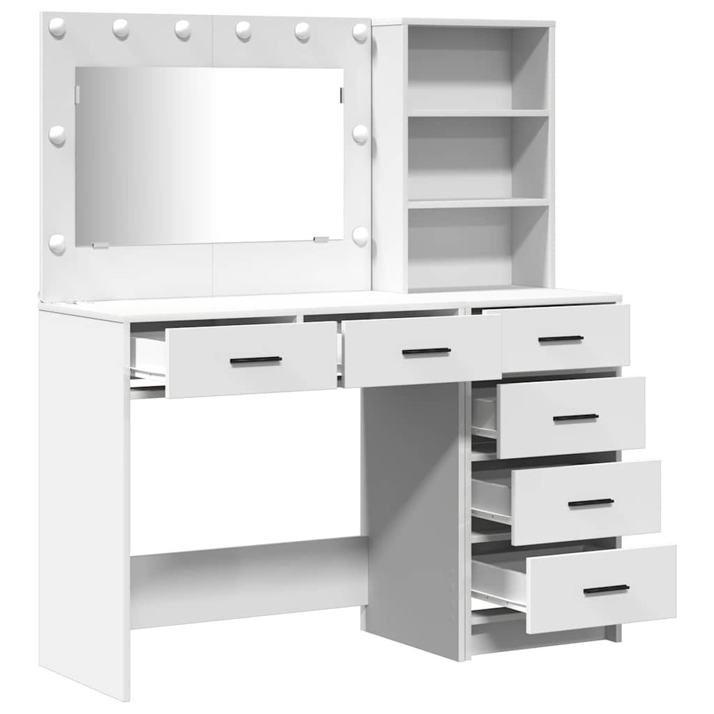 Mesa de tocador Blanco 78.5 x 41 x 135 cm Madera contrachapada