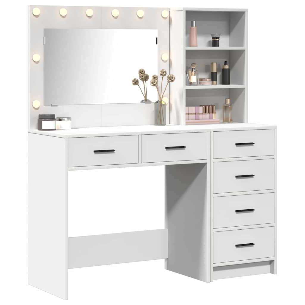 Mesa de tocador Blanco 78.5 x 41 x 135 cm Madera contrachapada
