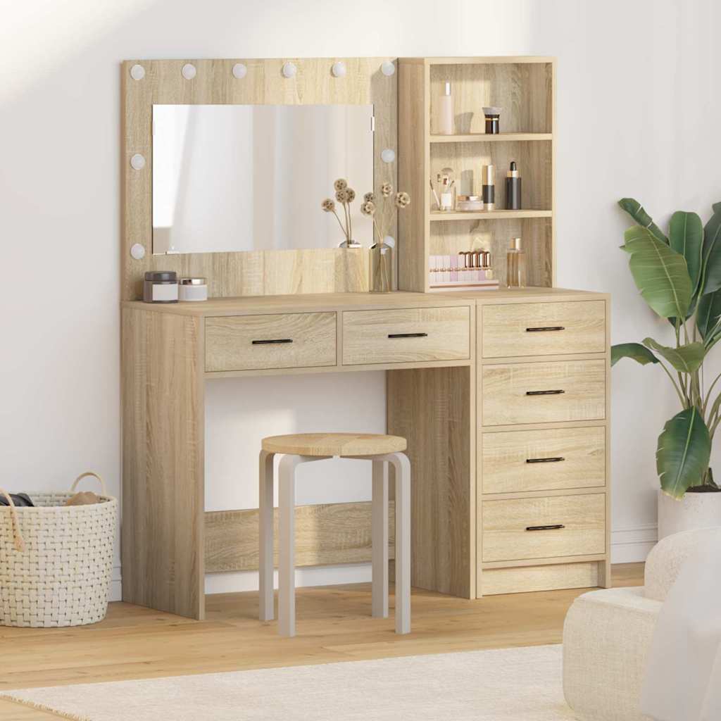 Mesa de tocador Blanco 78.5 x 41 x 135 cm Madera contrachapada