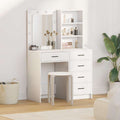 Mesa de tocador con cajón 2 pcs Blanco 50 x 41 x 135 cm