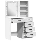 Mesa de tocador con cajón 2 pcs Blanco 50 x 41 x 135 cm
