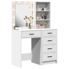 Mesa de tocador con cajón 2 pcs Blanco 50 x 41 x 135 cm