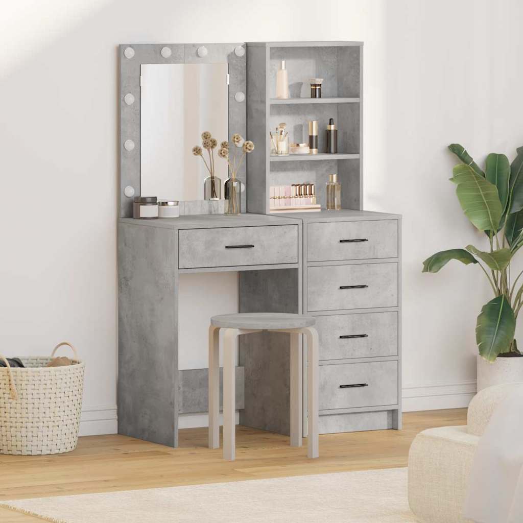 Dressing table with drawer 2 pcs White 50 x 41 x 135 cm