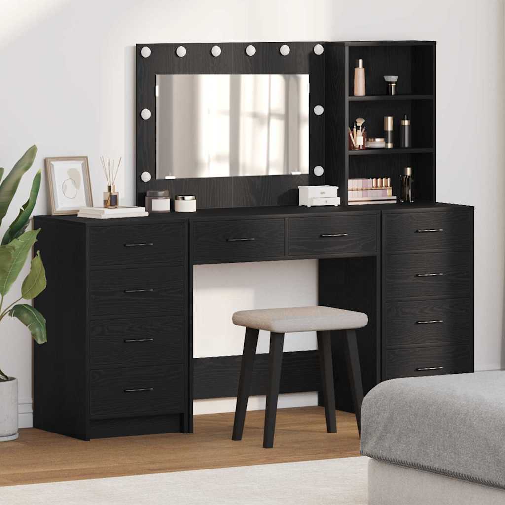 Dressing Table with Drawer 3 pcs Brown 40 x 41 x 135 cm