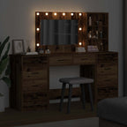 Mesa de tocador con cajón 3 pcs Marrón 40 x 41 x 135 cm