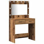 Mesa de tocador con cajón 3 pcs Marrón 40 x 41 x 135 cm