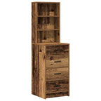 Mesa de tocador con cajón 3 pcs Marrón 40 x 41 x 135 cm