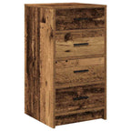 Mesa de tocador con cajón 3 pcs Marrón 40 x 41 x 135 cm