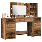 Mesa de tocador con cajón 3 pcs Marrón 40 x 41 x 135 cm