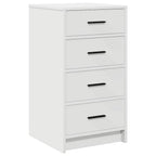 Mesa de tocador con cajón 3 pcs Blanco Madera contrachapada