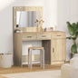 Mesa de tocador con cajón 2 pcs Blanco Madera contrachapada