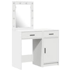 Mesa de tocador con cajón 2 pcs Blanco 50 x 41 x 135 cm