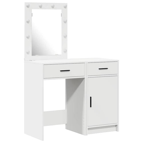 Dressing table with drawer 2 pcs White 50 x 41 x 135 cm