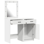 Mesa de tocador con cajón 2 pcs Blanco 50 x 41 x 135 cm