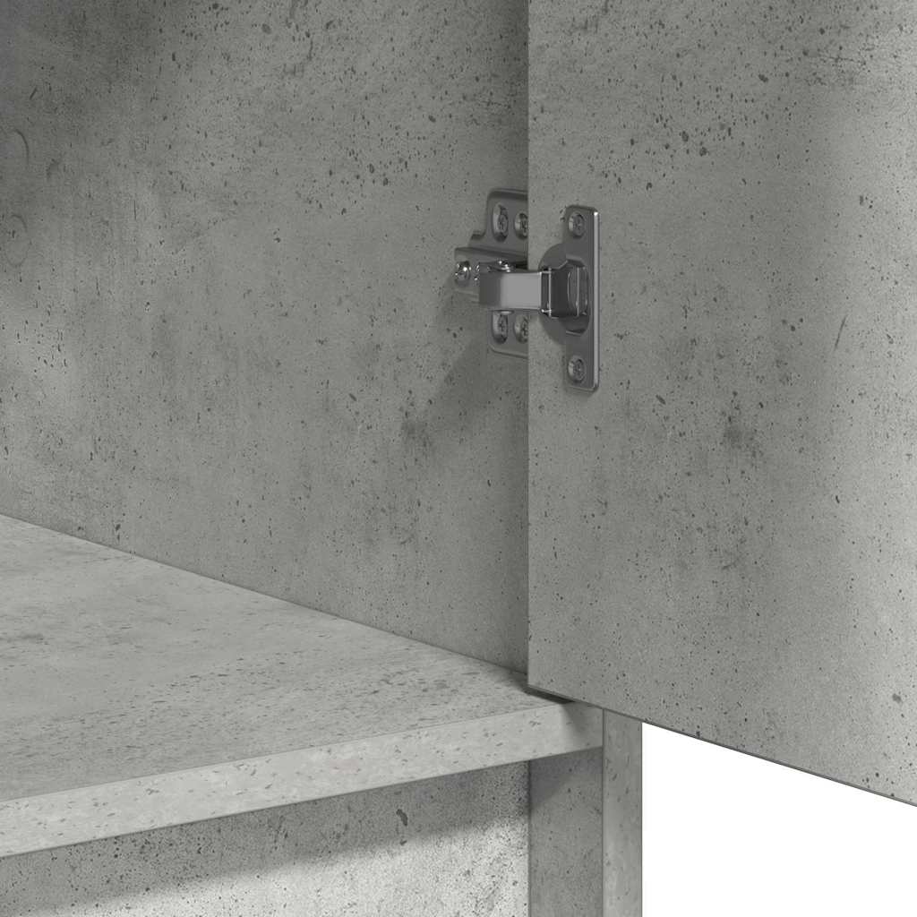 Mesa Tocador con cajón 3 pcs Gris Madera de ingeniería