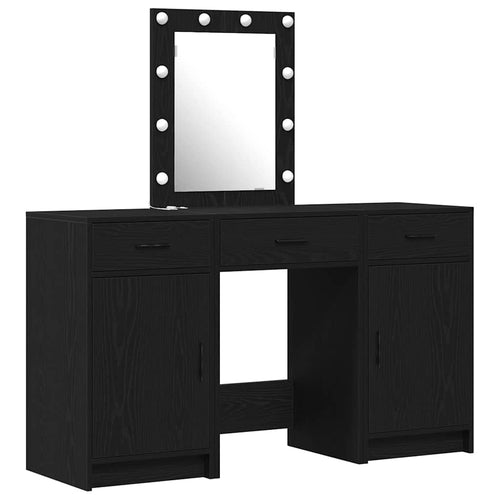 Black Dressing Table 50 x 41 x 135 cm Engineered Wood