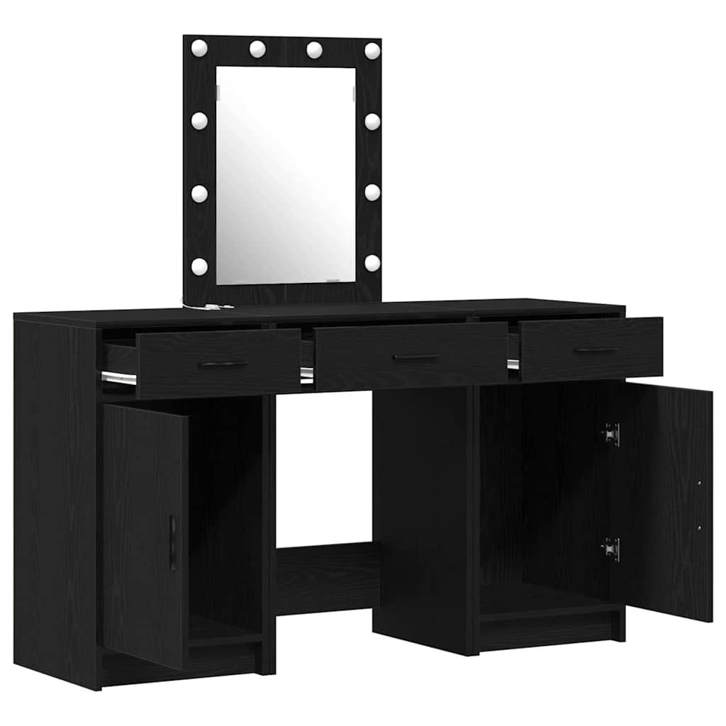 Mesa Tocador Negro 50 x 41 x 135 cm Madera de ingeniería