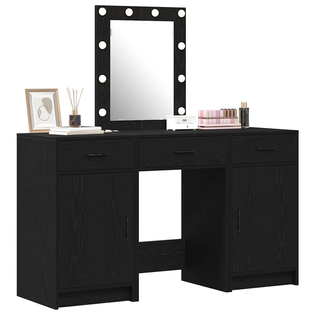 Mesa Tocador Negro 50 x 41 x 135 cm Madera de ingeniería