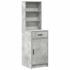 Mesa Tocador con cajón 2 pcs Gris Madera de ingeniería