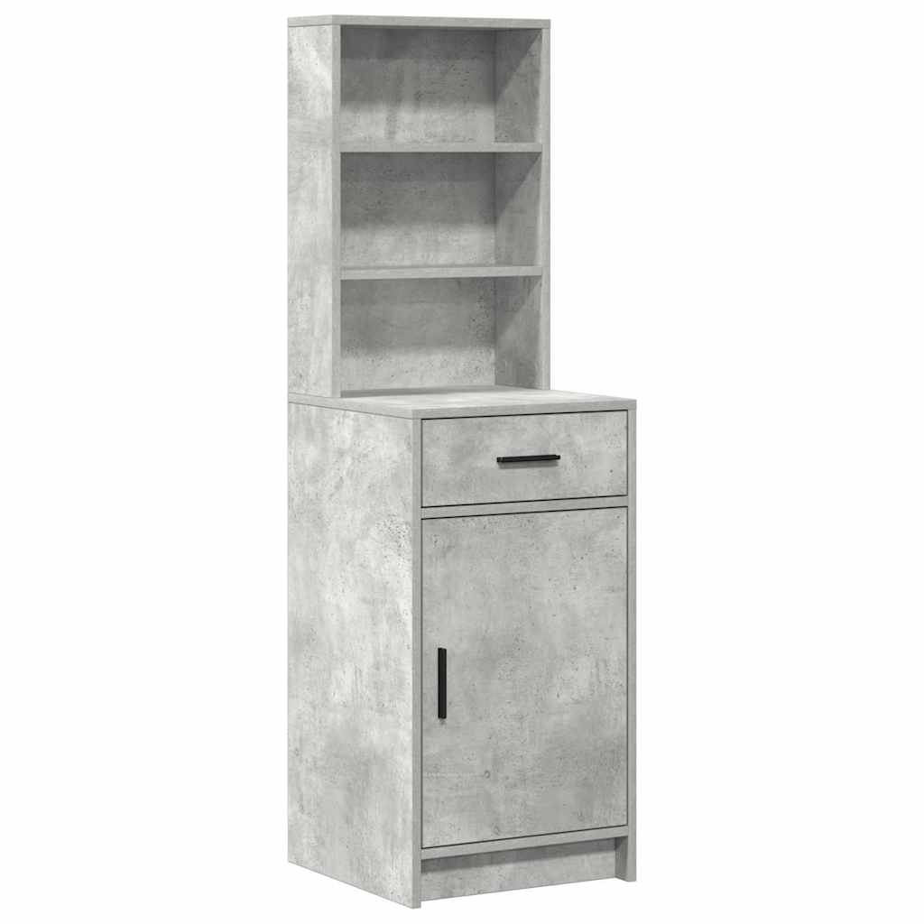 Mesa Tocador con cajón 2 pcs Gris Madera de ingeniería