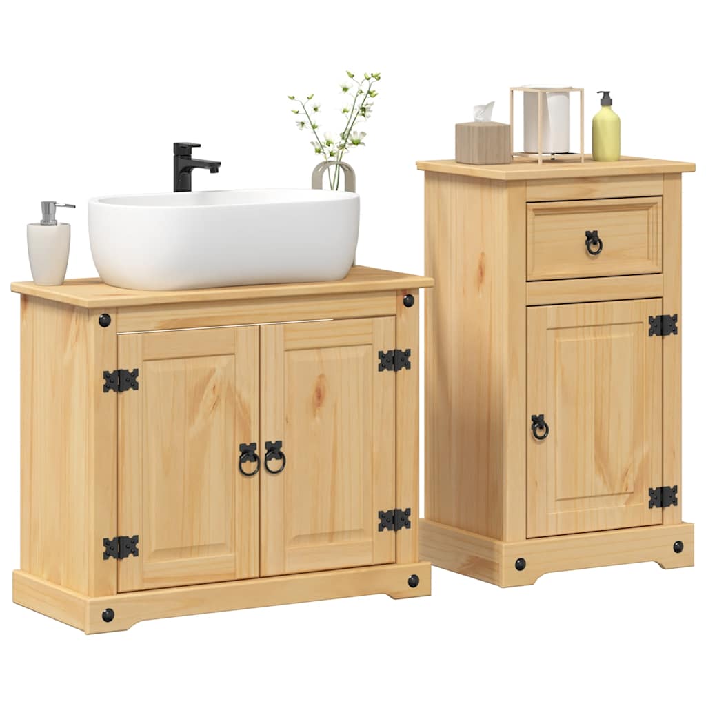 Juego de muebles de baño con cajón Marrón 41 x 38,5 x 48 cm