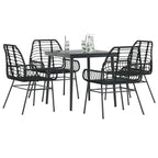Juego de comedor jardín 2 pzas con cojines ratán sintético gris