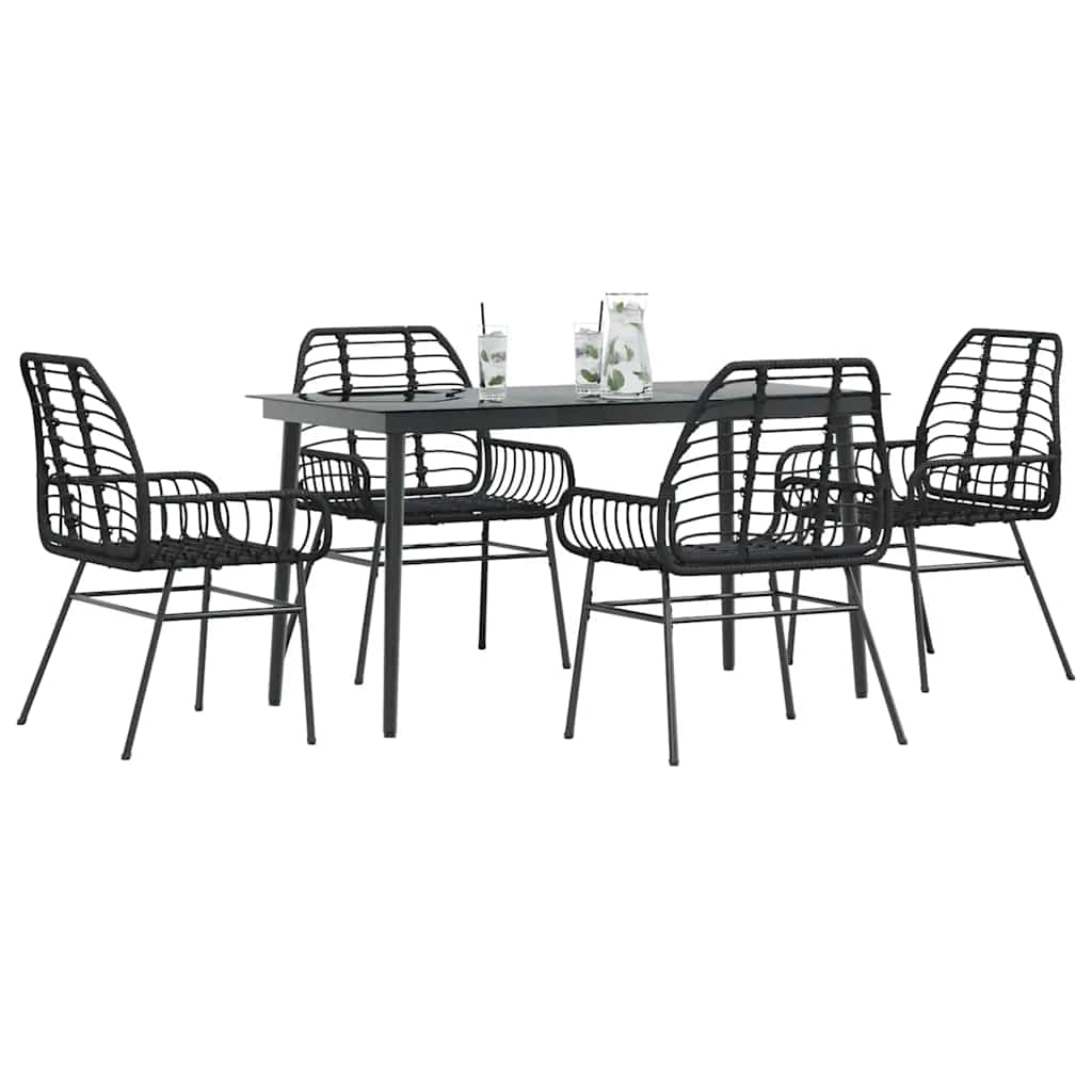Juego de comedor jardín 2 pzas con cojines ratán sintético gris