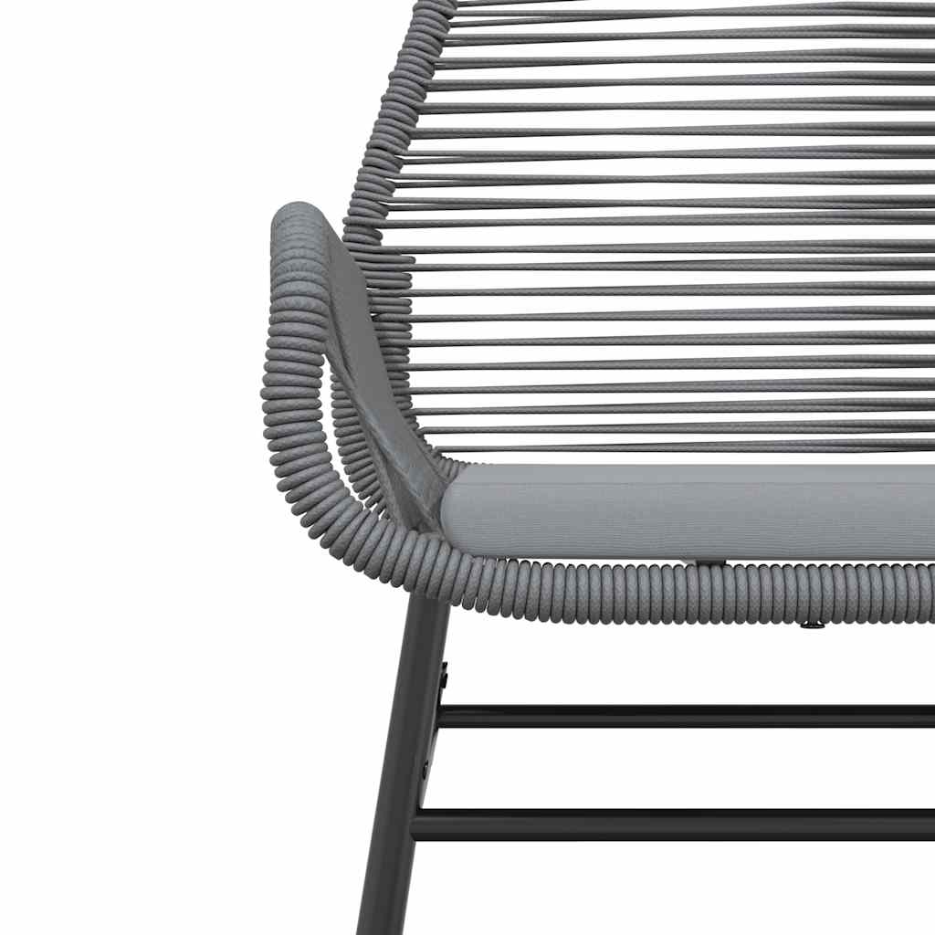 Juego comedor jardín 3 pzas cojines ratán sintético vidrio gris