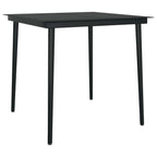 Juego comedor jardín 3 pzas cojines ratán sintético vidrio gris