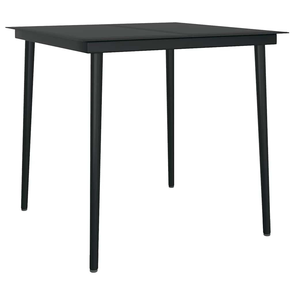 Juego comedor jardín 3 pzas cojines ratán sintético vidrio gris