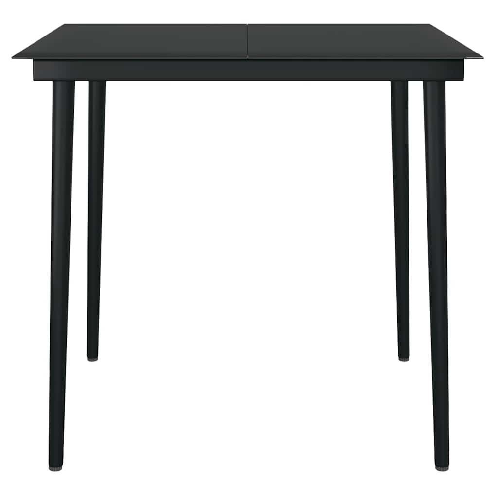 Juego comedor jardín 3 pzas cojines ratán sintético vidrio gris