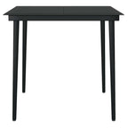 Juego comedor jardín 3 pzas cojines ratán sintético vidrio gris