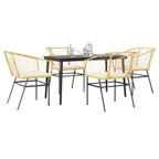 Juego de comedor jardín 2 pzas con cojines ratán sintético gris