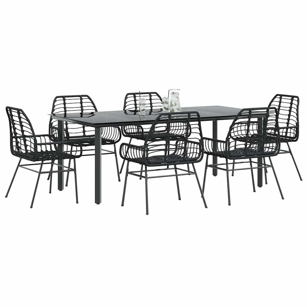 Juego de comedor jardín 2 pzas con cojines ratán sintético gris